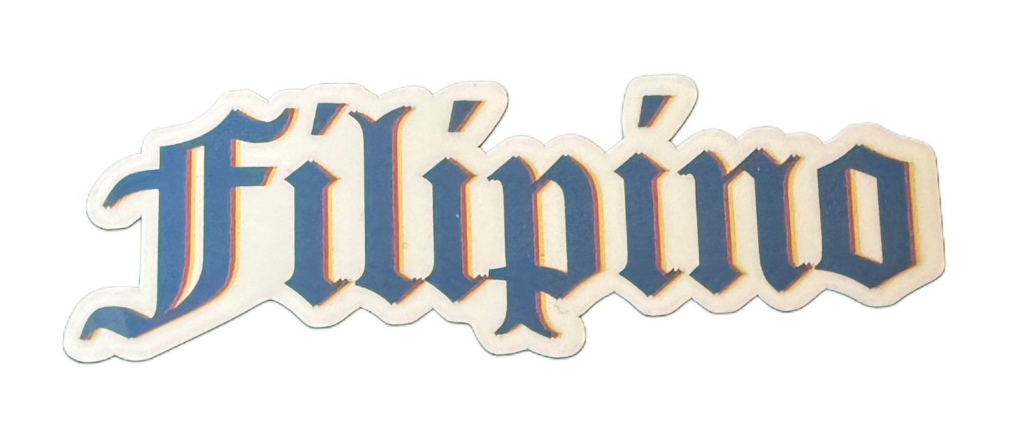 Old English Filipino Sticker - 3.2"