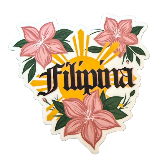Rising Sun Filipina Sticker - 2.5"